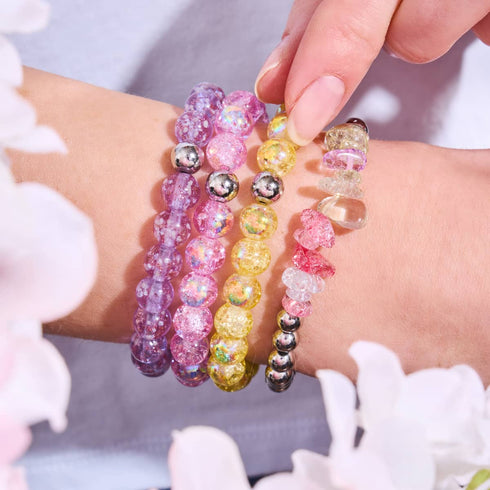 Purple Cloud | .925 Sterling Silver | Bubble Glass Bracelet